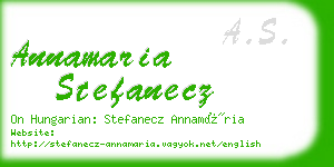 annamaria stefanecz business card